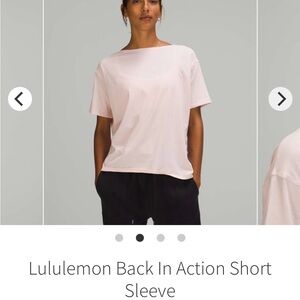Lululemon Back in Action Shirt